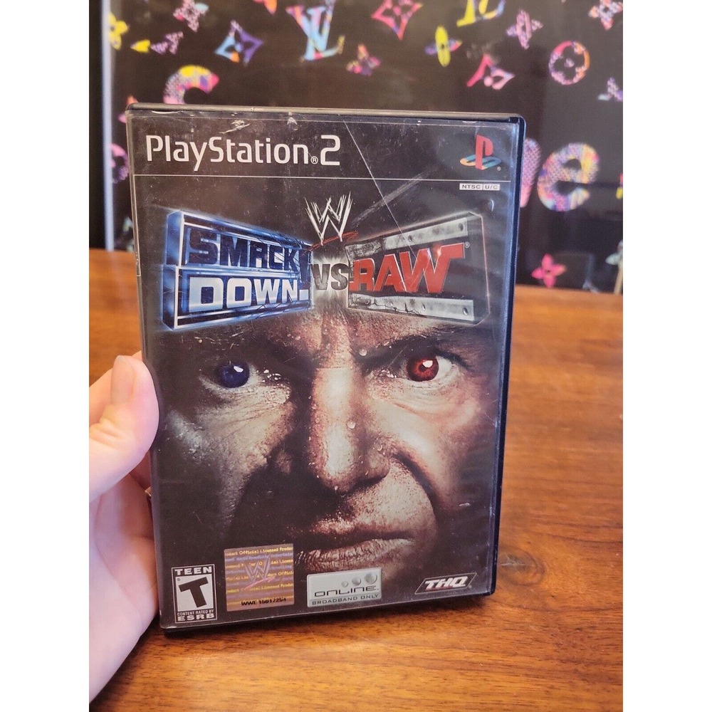 PS2 Playstation 2 WWE SmackDown vs. Raw Video Game Used Complete CIB